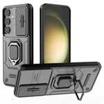 Til Samsung Galaxy S25+ Cover PC+TPU Kickstand Telefonbeskytter med Linsebeskytter