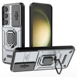 Til Samsung Galaxy S25+ Cover PC+TPU Kickstand Telefonbeskytter med Linsebeskytter