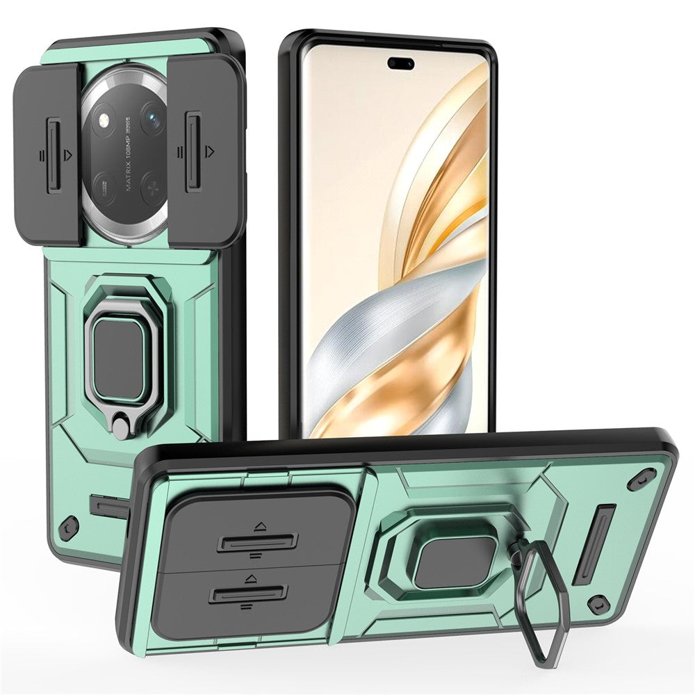 For Honor Magic7 Lite 5G / X9c 5G / X60 Pro 5G Case PC+TPU Kickstand Phone Protector with Lens Cover