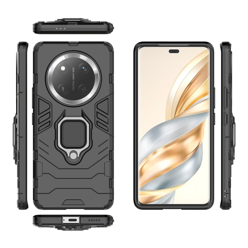 For Honor Magic7 Lite 5G / X9c 5G / X60 Pro 5G Case Ring Kickstand PC+TPU Protective Phone Cover