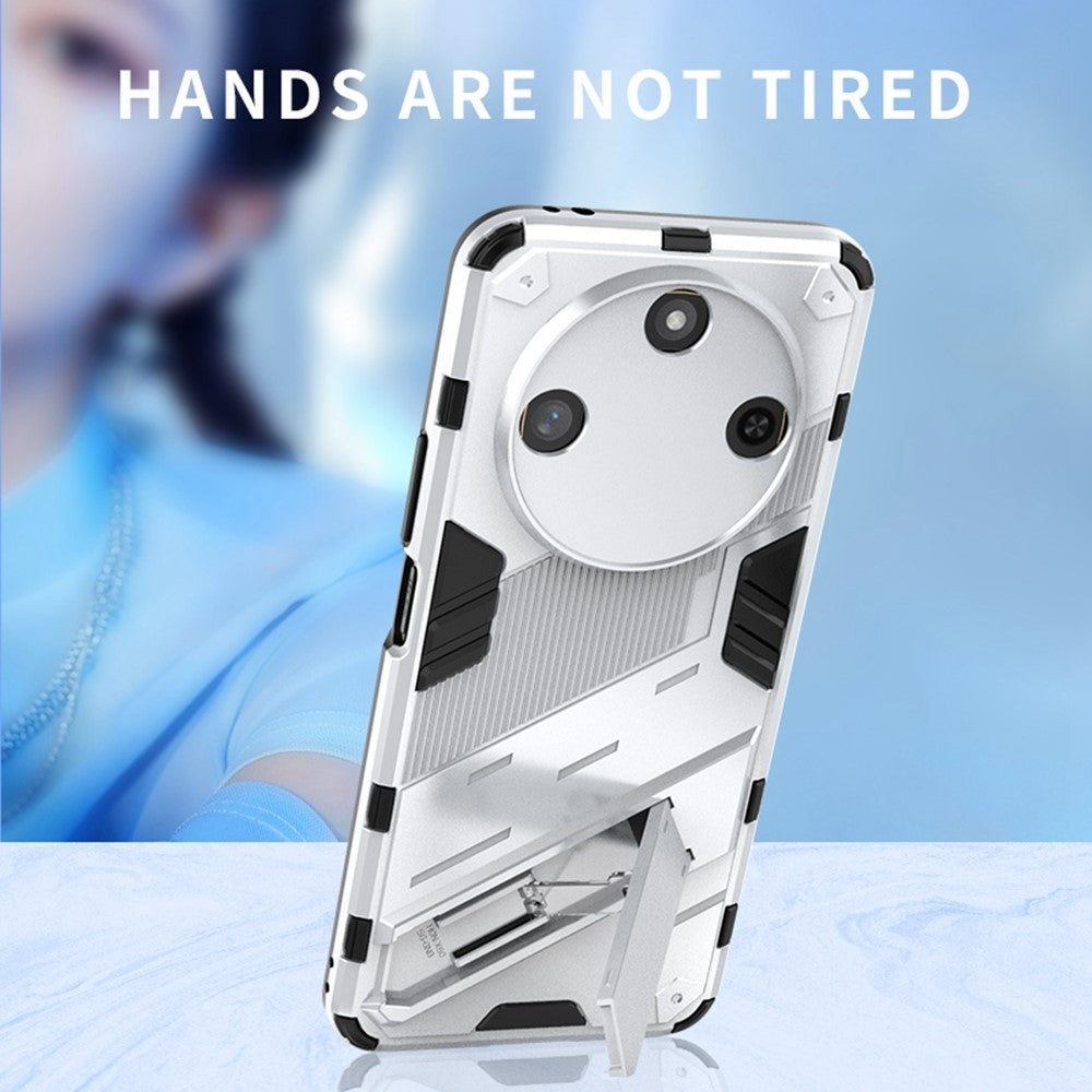 For Honor Magic7 Lite 5G / X9c 5G / X60 Pro 5G Case PC+TPU Shockproof Phone Cover with Kickstand
