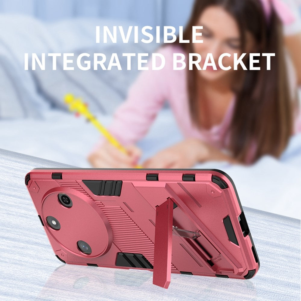For Honor Magic7 Lite 5G / X9c 5G / X60 Pro 5G Case PC+TPU Shockproof Phone Cover with Kickstand