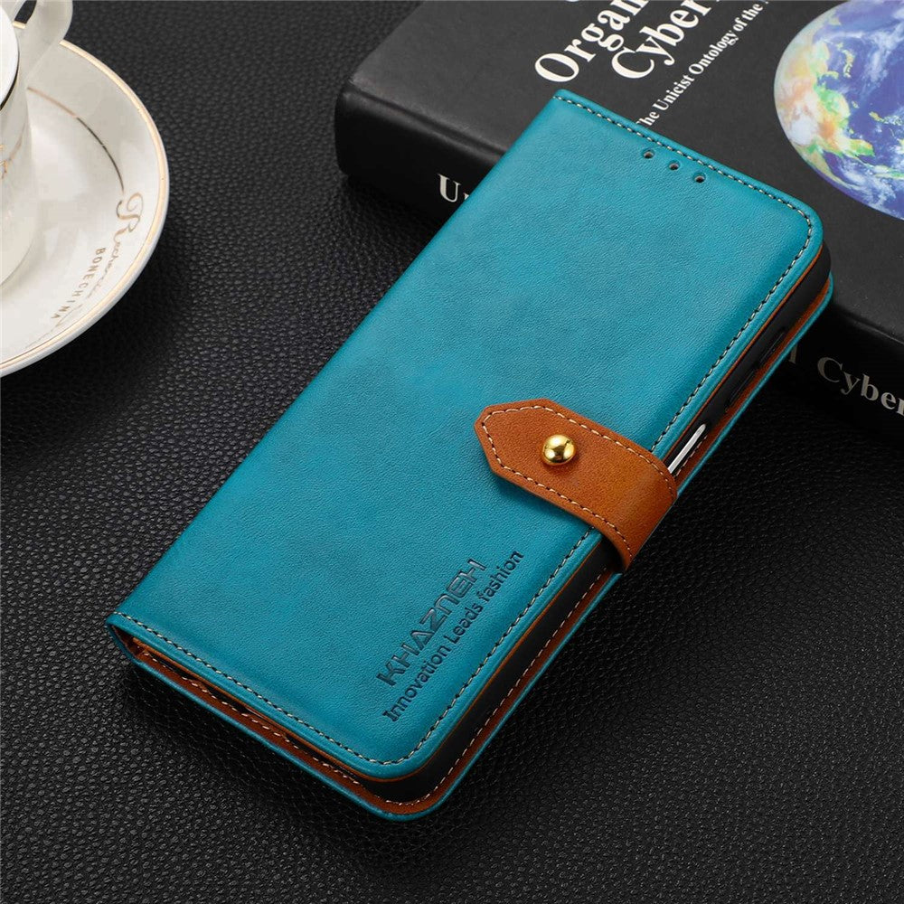 For Xiaomi Poco M4 5G / M5 5G Phone Wallet Case Golden Magnetic Buckle PU Leather Foldable Stand Protective Phone Cover