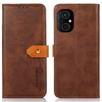 For Xiaomi Poco M4 5G / M5 5G Phone Wallet Case Golden Magnetic Buckle PU Leather Foldable Stand Protective Phone Cover