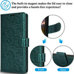 Til Samsung Galaxy A36 5G Etui med Håndrem Blomsterpræg Læderpung Telefoncover