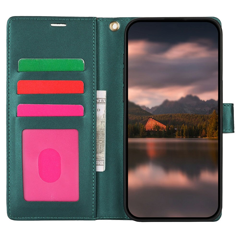Til Samsung Galaxy A36 5G Etui med Håndrem Blomsterpræg Læderpung Telefoncover