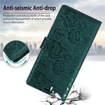 Til Samsung Galaxy A36 5G Etui med Håndrem Blomsterpræg Læderpung Telefoncover