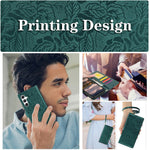 Til Samsung Galaxy A36 5G Etui med Håndrem Blomsterpræg Læderpung Telefoncover