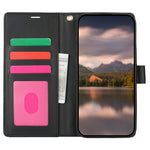 For Samsung Galaxy S23 FE Case with Hand Strap Flower Imprint Leather Wallet Phone Cover