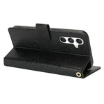 For Samsung Galaxy S23 FE Case with Hand Strap Flower Imprint Leather Wallet Phone Cover