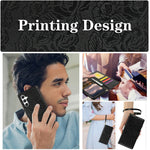 For Samsung Galaxy S23 FE Case with Hand Strap Flower Imprint Leather Wallet Phone Cover