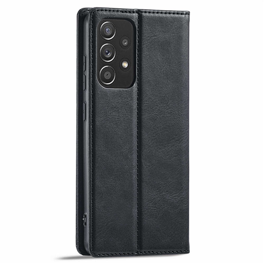 LC.IMEEKE for Samsung Galaxy A52 4G / 5G / A52s 5G Shockproof RFID Blocking Phone Case Phone Flip Wallet Cover with Stand