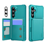 ENKAY För Samsung Galaxy A55 5G Hat-Prince Plånbok Korthållare Stöd PU-läder + TPU Baksida Mobilskal med Kameralinsfilm
