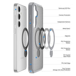 DUX DUCIS For Samsung Galaxy S25+ Case Yind Series PC+TPU Phone Cover Magnetic Case with Kickstand
