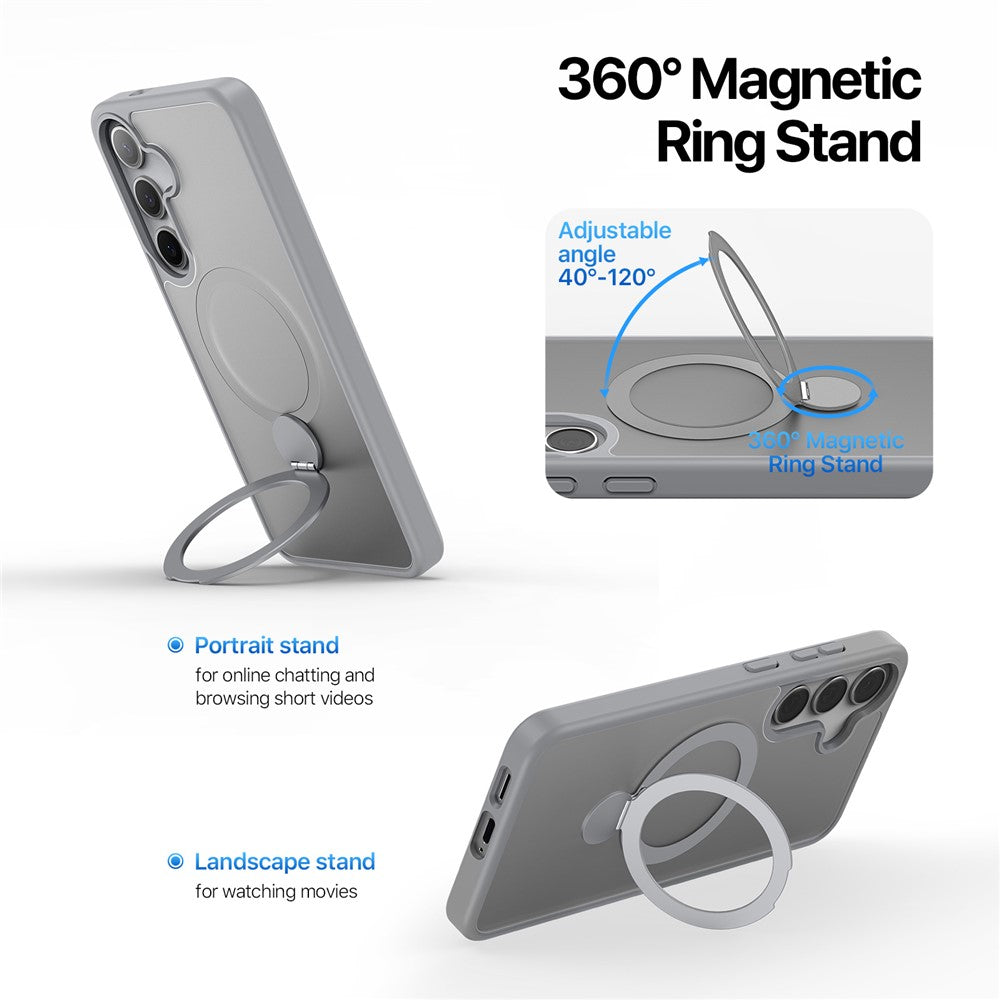 DUX DUCIS For Samsung Galaxy S25+ Case Yind Series PC+TPU Phone Cover Magnetic Case with Kickstand
