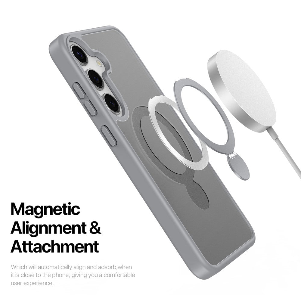 DUX DUCIS For Samsung Galaxy S25+ Case Yind Series PC+TPU Phone Cover Magnetic Case with Kickstand