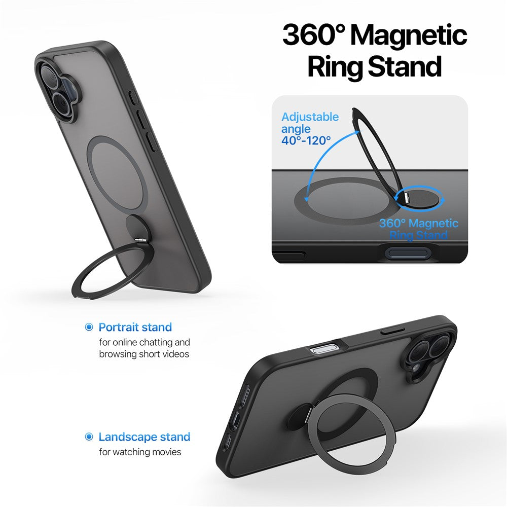 DUX DUCIS For iPhone 16 Plus Case  Yind Series PC+TPU Phone Cover Compatible with MagSafe with Kickstand