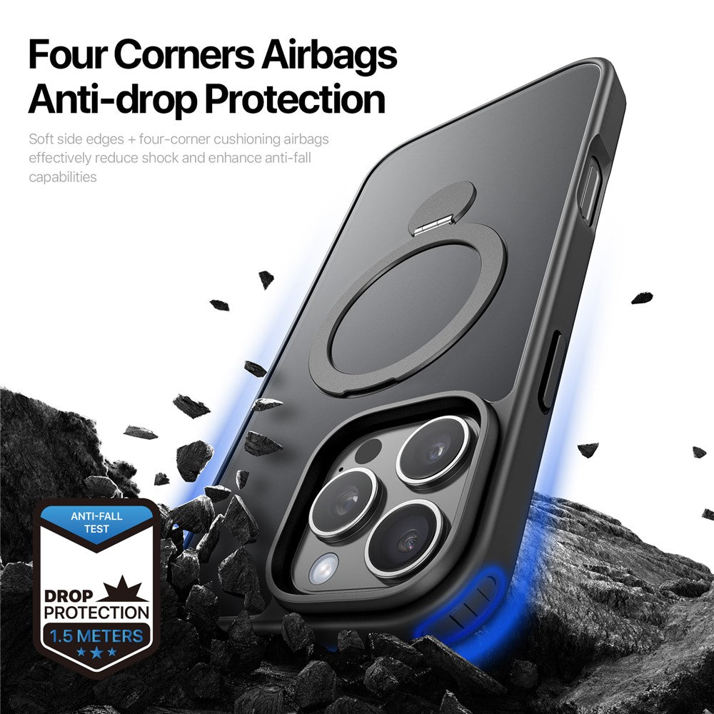 DUX DUCIS For iPhone 16 Pro Case  Yind Series PC+TPU Phone Cover Compatible with MagSafe with Kickstand