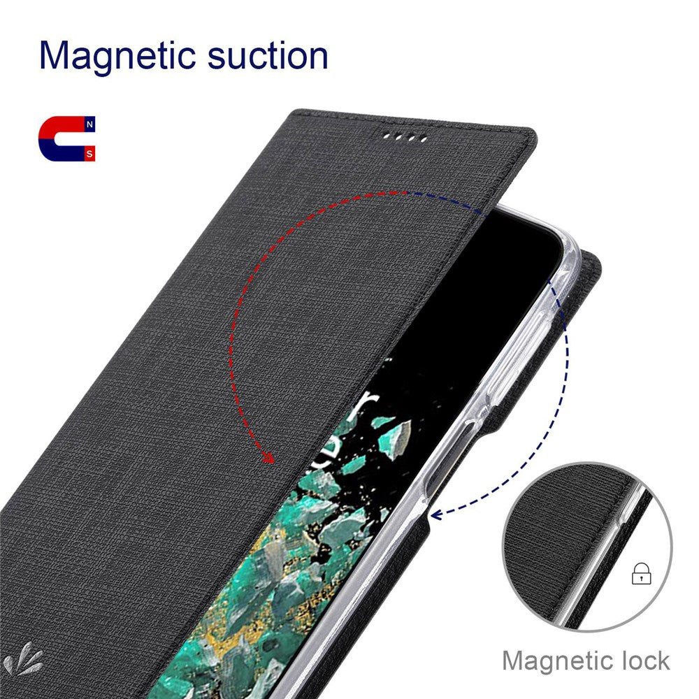 VILI DMX-serien för OnePlus 10T 5G / Ace Pro 5G Kortplats Folio Flip-fodral Magnetiskt självabsorberande PU-läderfodral