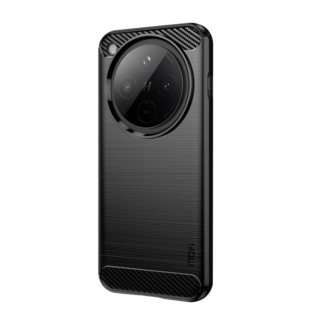 MOFI For Oppo Find X8 5G Back Cover  Brushed Texture Carbon Fiber Soft TPU Case