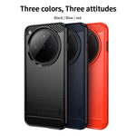 MOFI For Oppo Find X8 5G Back Cover  Brushed Texture Carbon Fiber Soft TPU Case