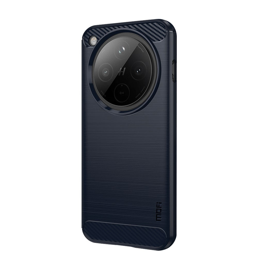 MOFI For Oppo Find X8 5G Back Cover  Brushed Texture Carbon Fiber Soft TPU Case