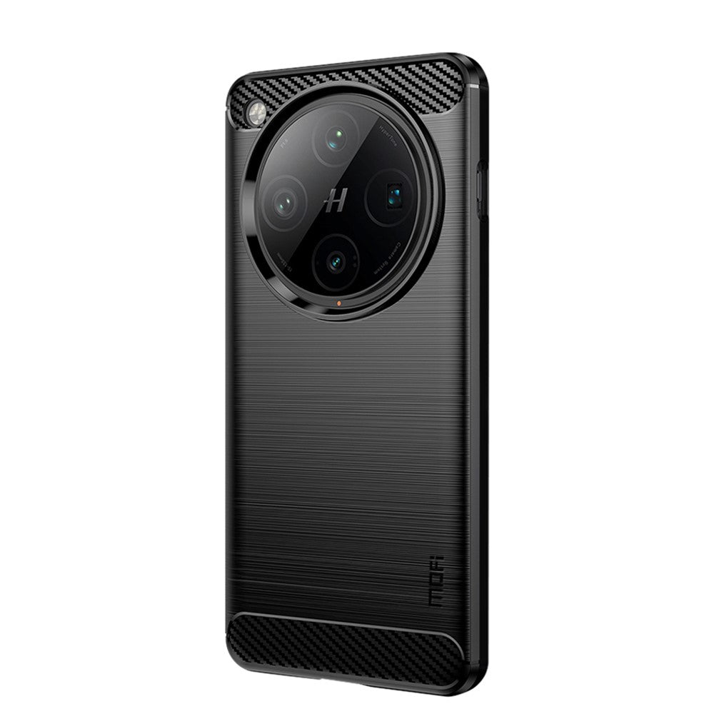 MOFI För Oppo Find X8 Pro 5G Bakstycke Borstad Textur Kolfiber Mjukt TPU-skal