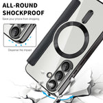 For Samsung Galaxy S25 Magnetic Case RFID Blocking Leather Phone Cover