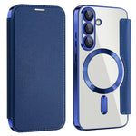 For Samsung Galaxy S25 Magnetic Case RFID Blocking Leather Phone Cover