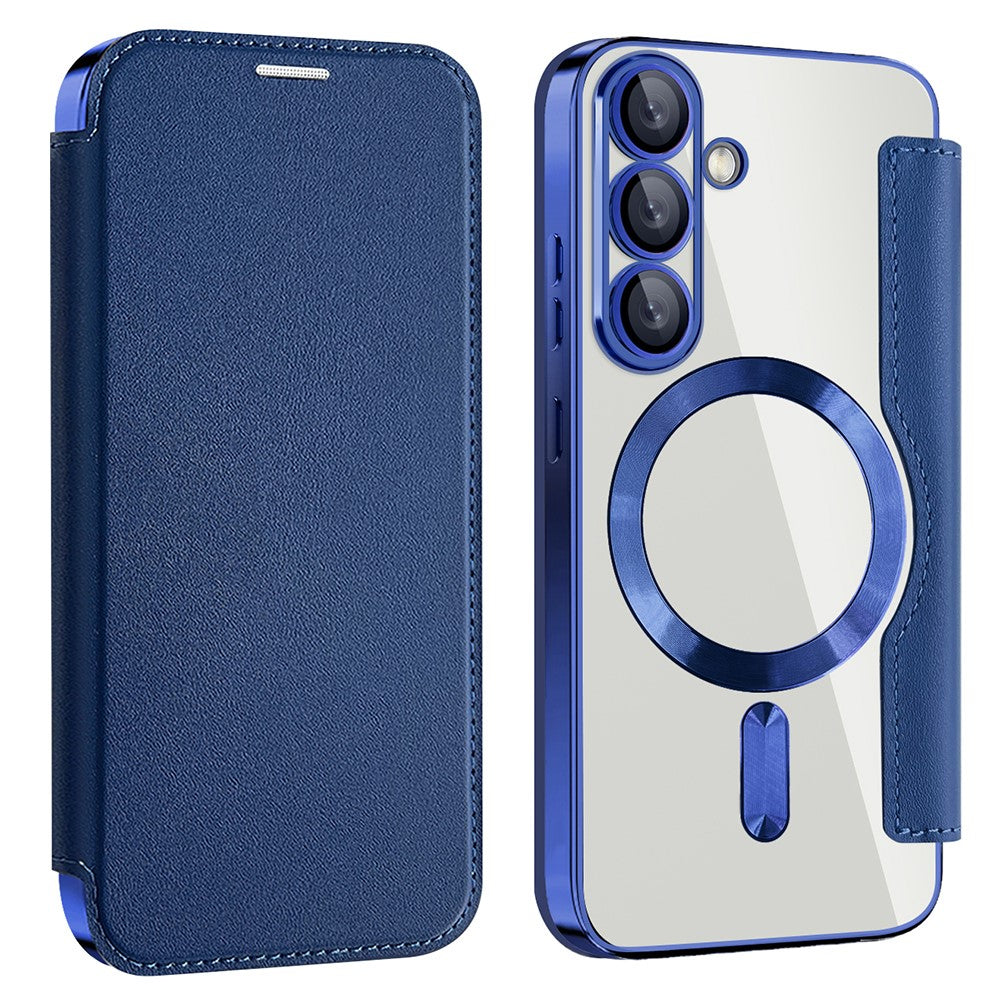 For Samsung Galaxy S25 Magnetic Case RFID Blocking Leather Phone Cover