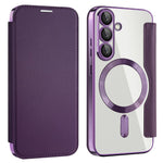 For Samsung Galaxy S25 Magnetic Case RFID Blocking Leather Phone Cover