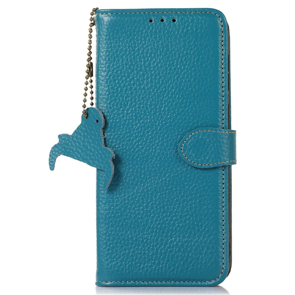 For Xiaomi Redmi Note 14 Pro 4G Case RFID Blocking Genuine Cow Leather Phone Cover Litchi Texture
