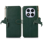 For Xiaomi Redmi Note 14 Pro 4G Case RFID Blocking Genuine Cow Leather Phone Cover Litchi Texture