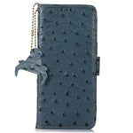 For Xiaomi Redmi Note 14 Pro 4G Case RFID Blocking Genuine Cow Leather Phone Case Ostrich Texture