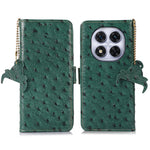 For Xiaomi Redmi Note 14 Pro+ 5G / 14 Pro 5G / Poco X7 5G Case RFID Blocking Genuine Cow Leather Phone Case Ostrich Texture