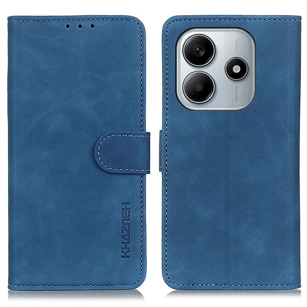 KHAZNEH Plånboksfodral för Xiaomi Redmi Note 14 4G (163,25 mm) PU-lädermobilfodral Retrotextur