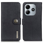KHAZNEH Plånboksfodral för Xiaomi Redmi Note 14 4G (163,25 mm) med läderstruktur och flipfodral