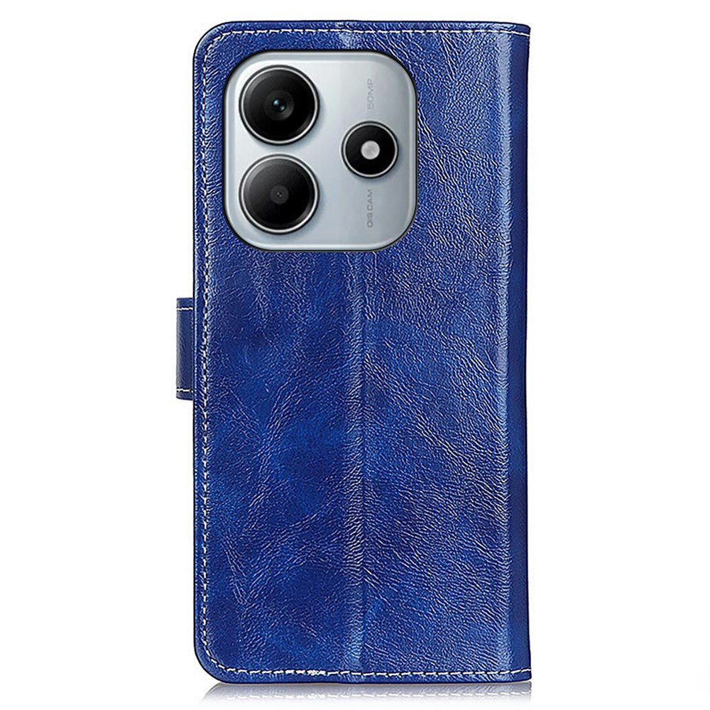 Xiaomi Redmi Note 14 4G (163.25mm) Läderfodral Plånboksfodral mobilfodral Crazy Horse Texture