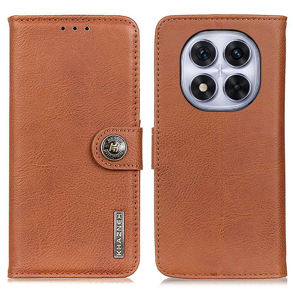 KHAZNEH For Xiaomi Redmi Note 14 Pro+ 5G / 14 Pro 5G / Poco X7 5G Wallet Case Leather Flip Phone Cover Cowhide Texture