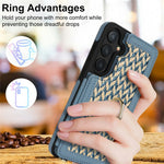 Til Samsung Galaxy A55 5G Cover med Kortholder, Støttefod, RFID-blokerende PU+TPU Telefonbagcover