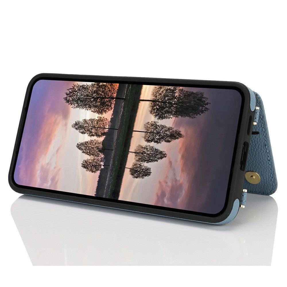 Til Samsung Galaxy A55 5G Cover med Kortholder, Støttefod, RFID-blokerende PU+TPU Telefonbagcover