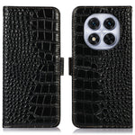 For Xiaomi Redmi Note 14 Pro 5G / Poco X7 5G Case Crocodile Texture Genuine Cow Leather Phone Wallet Cover