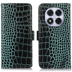 For Xiaomi Redmi Note 14 Pro 5G / Poco X7 5G Case Crocodile Texture Genuine Cow Leather Phone Wallet Cover