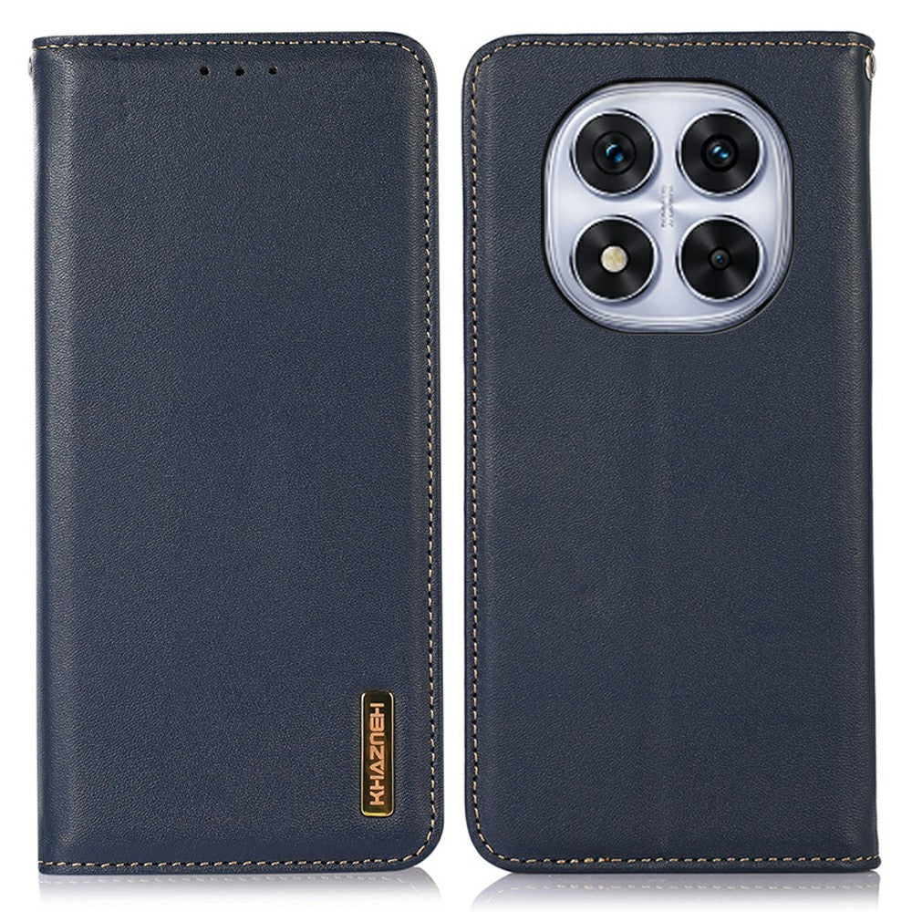 KHAZNEH For Xiaomi Redmi Note 14 Pro 5G / Poco X7 5G Case Genuine Cow Leather Wallet Phone Cover Nappa Texture