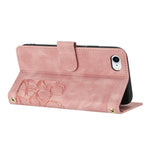 Lædercover til iPhone SE (2022) / SE (2020) / 8 / 7 / 6s / 6 Tulip-telefoncover med 5 kortlommer Pung