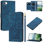 Lædercover til iPhone SE (2022) / SE (2020) / 8 / 7 / 6s / 6 Tulip-telefoncover med 5 kortlommer Pung