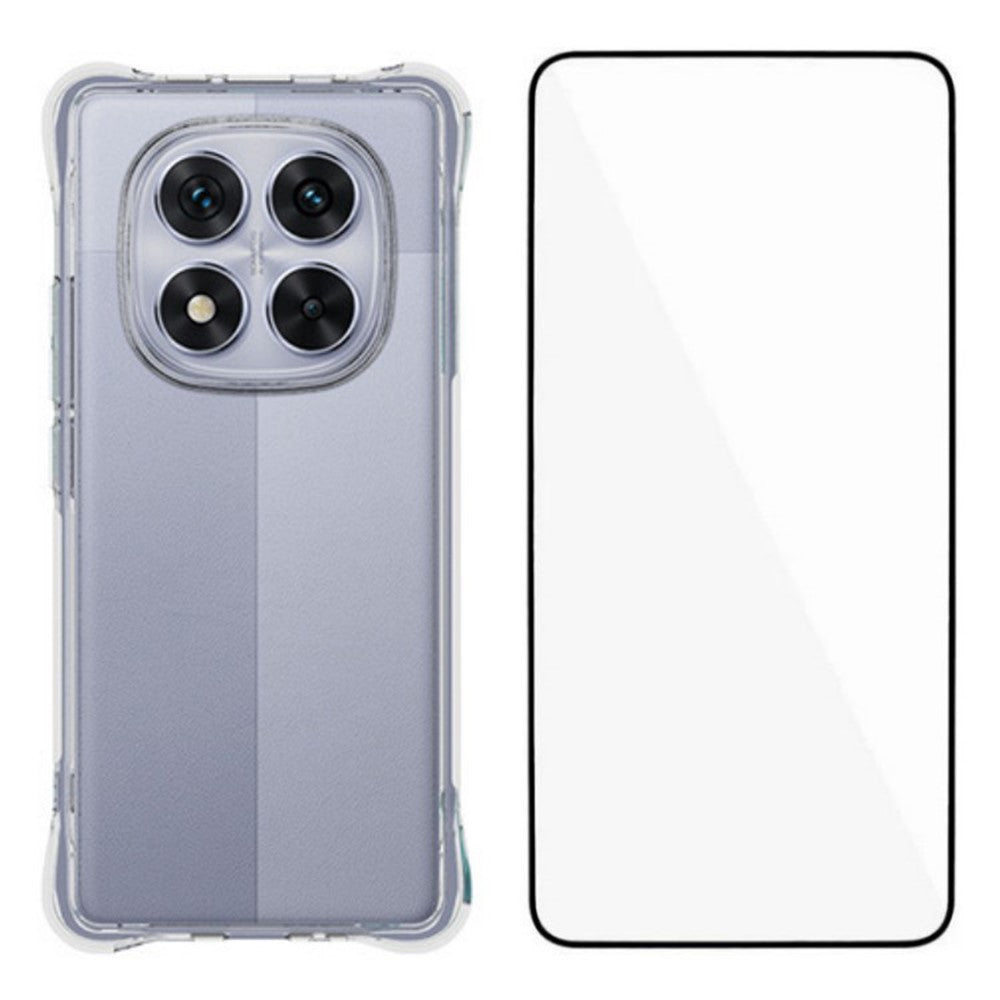 WANLONFENG WL-serien för Xiaomi Redmi Note 14 Pro 5G / Poco X7 5G TPU-skal 2,0 mm mobilskydd med härdat glasfilm