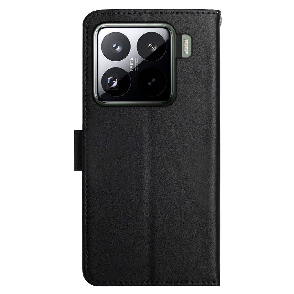 HT02 For Xiaomi 15 Case Genuine Cow Leather Phone Cover Nappa Texture