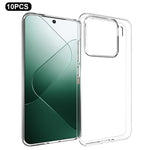 10Pcs / Pack For Xiaomi 15 Clear Case Watermark-Free TPU Protective Cover