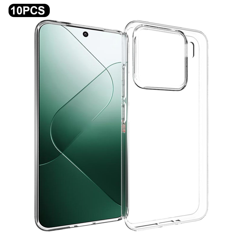 10Pcs / Pack For Xiaomi 15 Clear Case Watermark-Free TPU Protective Cover